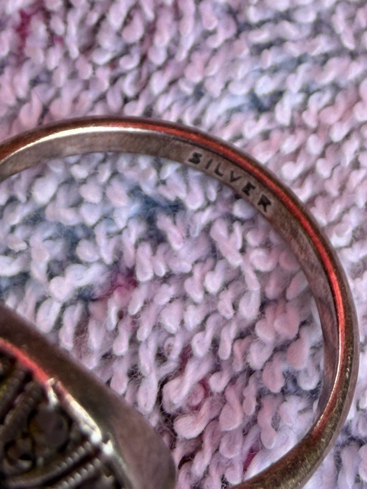 Vintage Antique Beautiful Ring Size 8.75 Sterling Silver