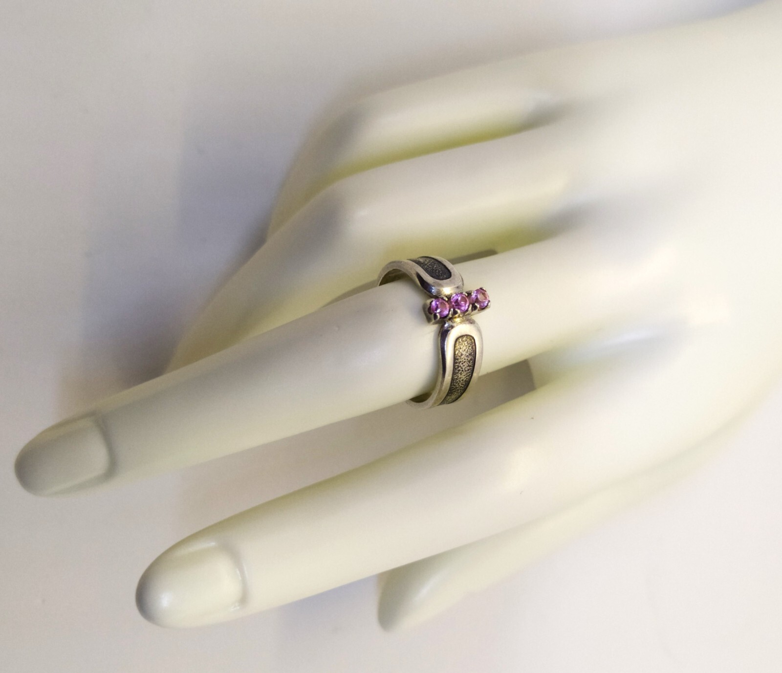 Vintage Luxury RING Silver 925 with Chic Bright Stones -size: 8US (18.5mm) | #46