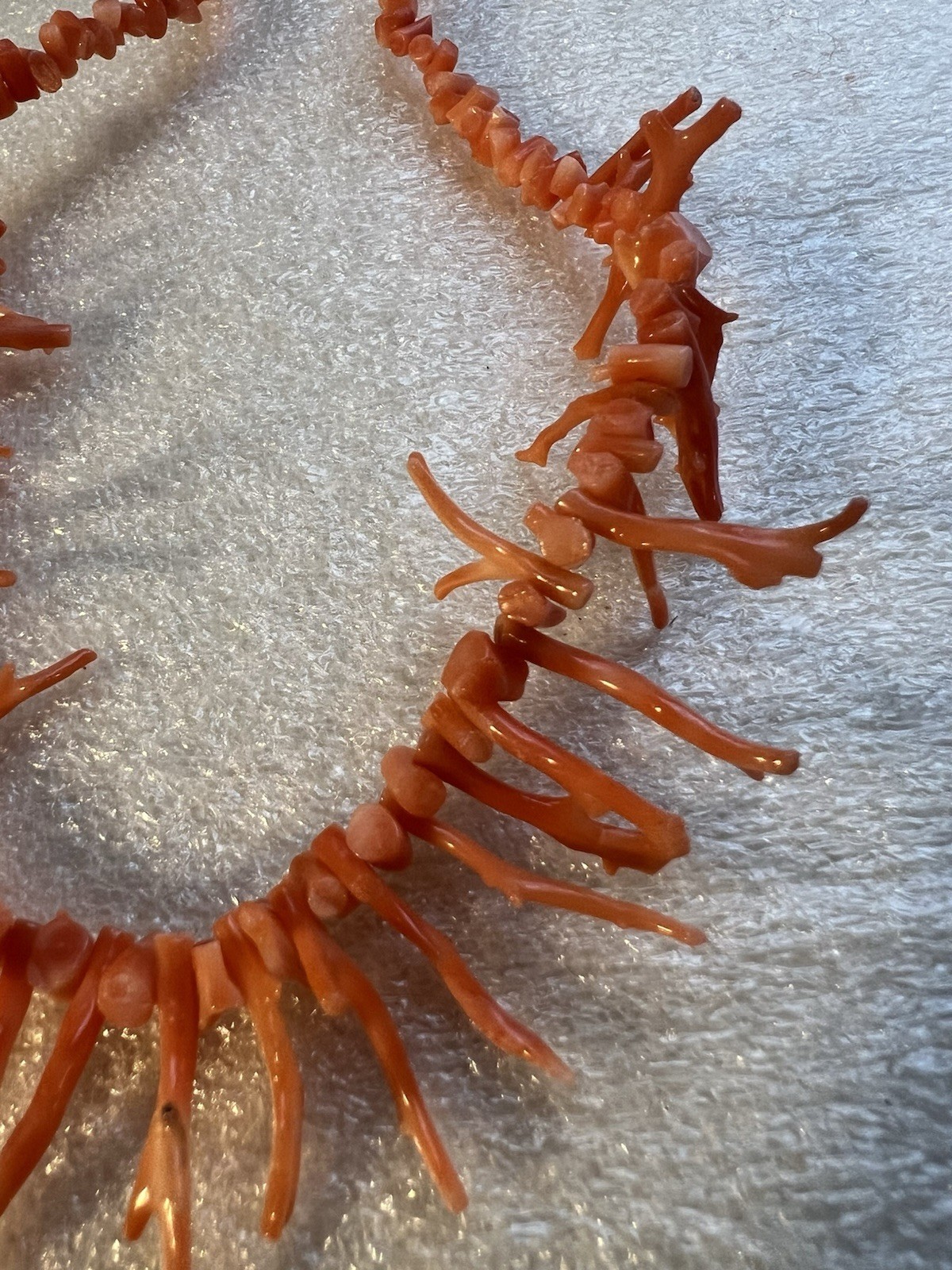 VTG Branch Coral Necklace 18” Graduated Mediterranean Genuine Coral