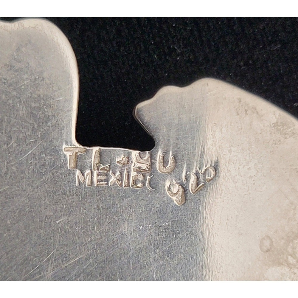 Sterling Silver 925 Kitten Cat Brooch Pin Pendant Vintage Taxco Mexico