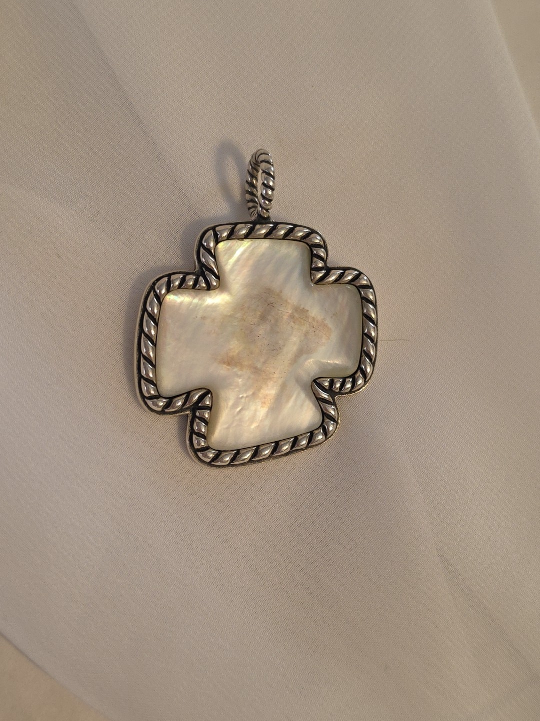 Carolyn Pollack Relios MOP Maltese Cross Pendant