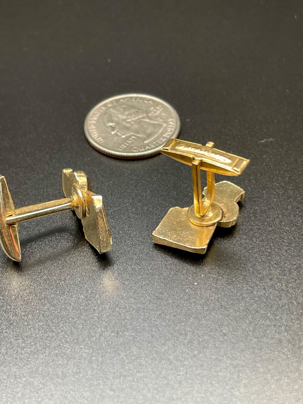 Vintage Gerber Plumbing Toilet Figural 3D Cufflinks Novelty Advertising