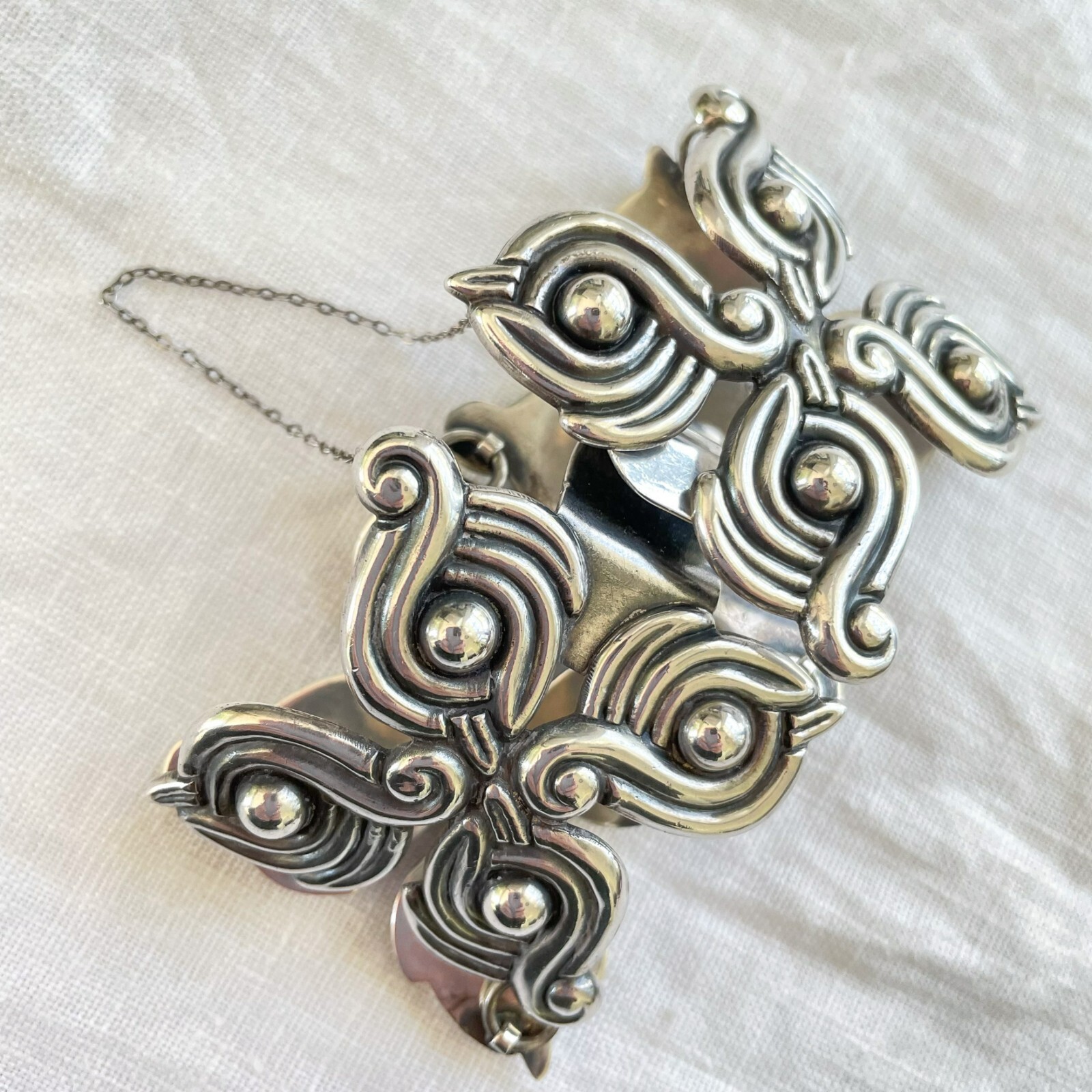 Vintage Los Castillo Necklace/Bracelet Set #122, Taxco Mexico Sterling