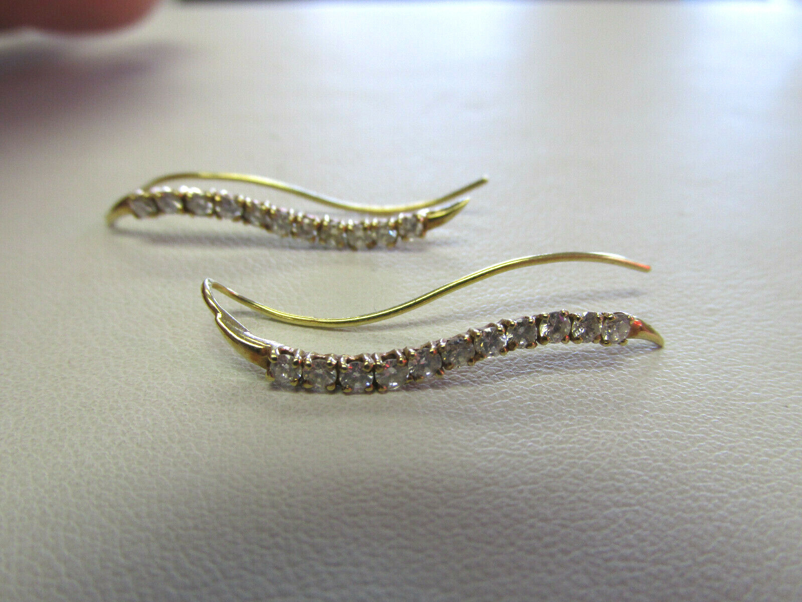 Highest Quality 1.00 ctw Diamond Drop Wire Earrings 14k Gold VS1-G MAKE OFFER