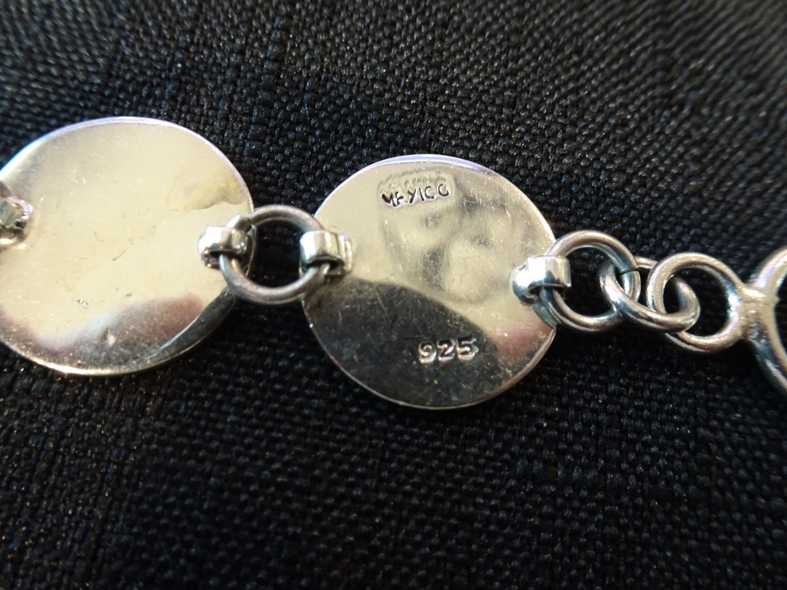 # 718-VINTAGE STERLING SILVER MEXICO BRACELET-925–VERY DIFFERENT-NICE