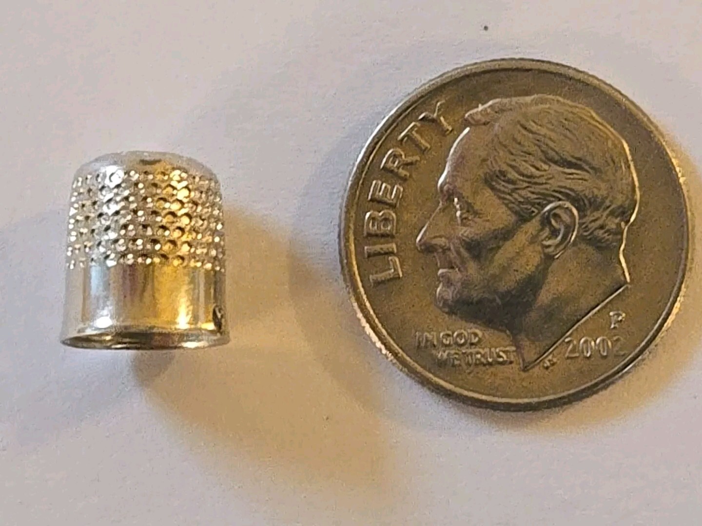 Sterling Silver ~ Thimble Charm ~ “JMF” SIMPLE Design ~ DAILY WEAR! ~ VINTAGE!