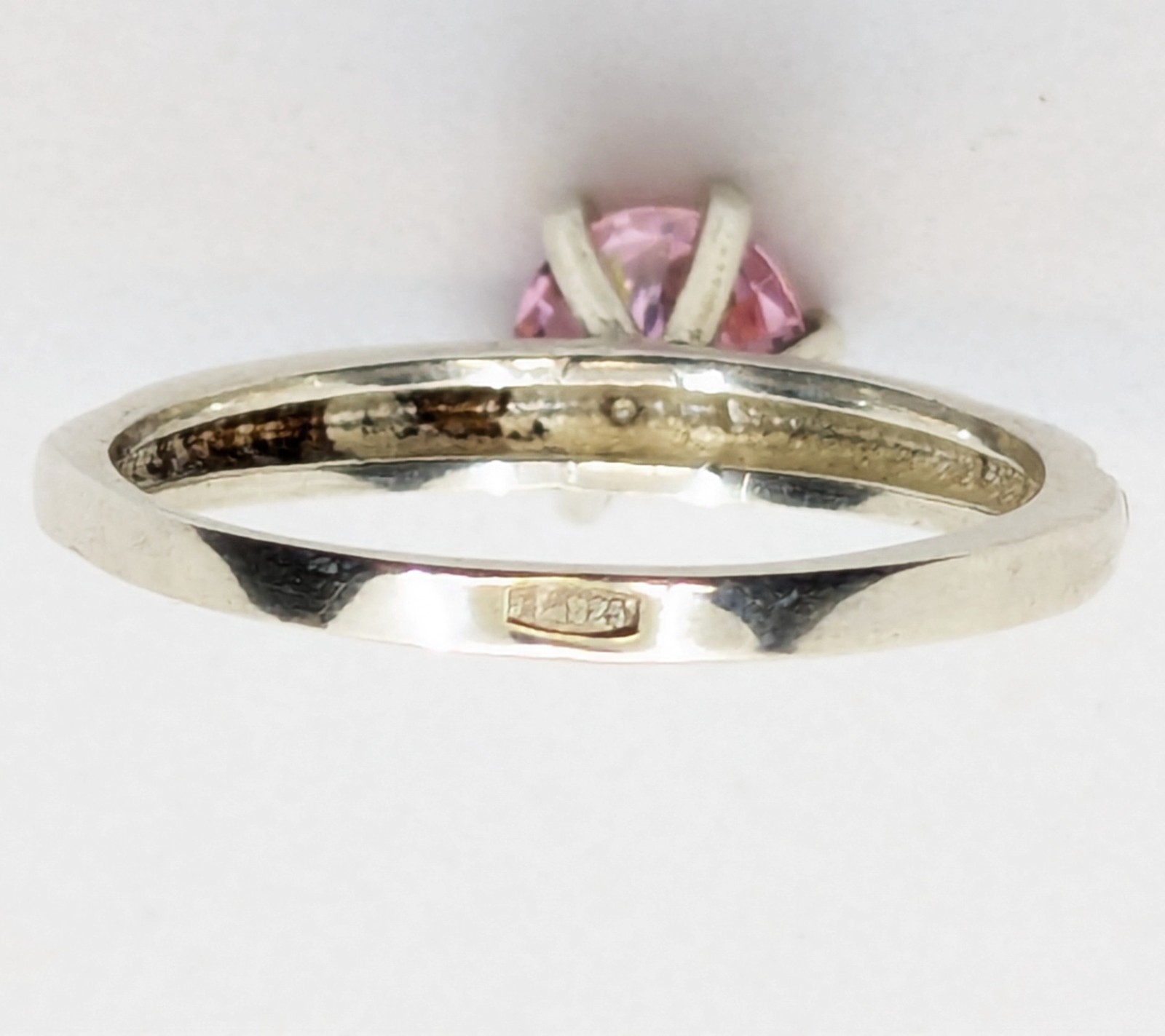 Vintage Luxury RING Silver 925 with Chic Bright Stone -size: 7.75US (17.5mm)| #8