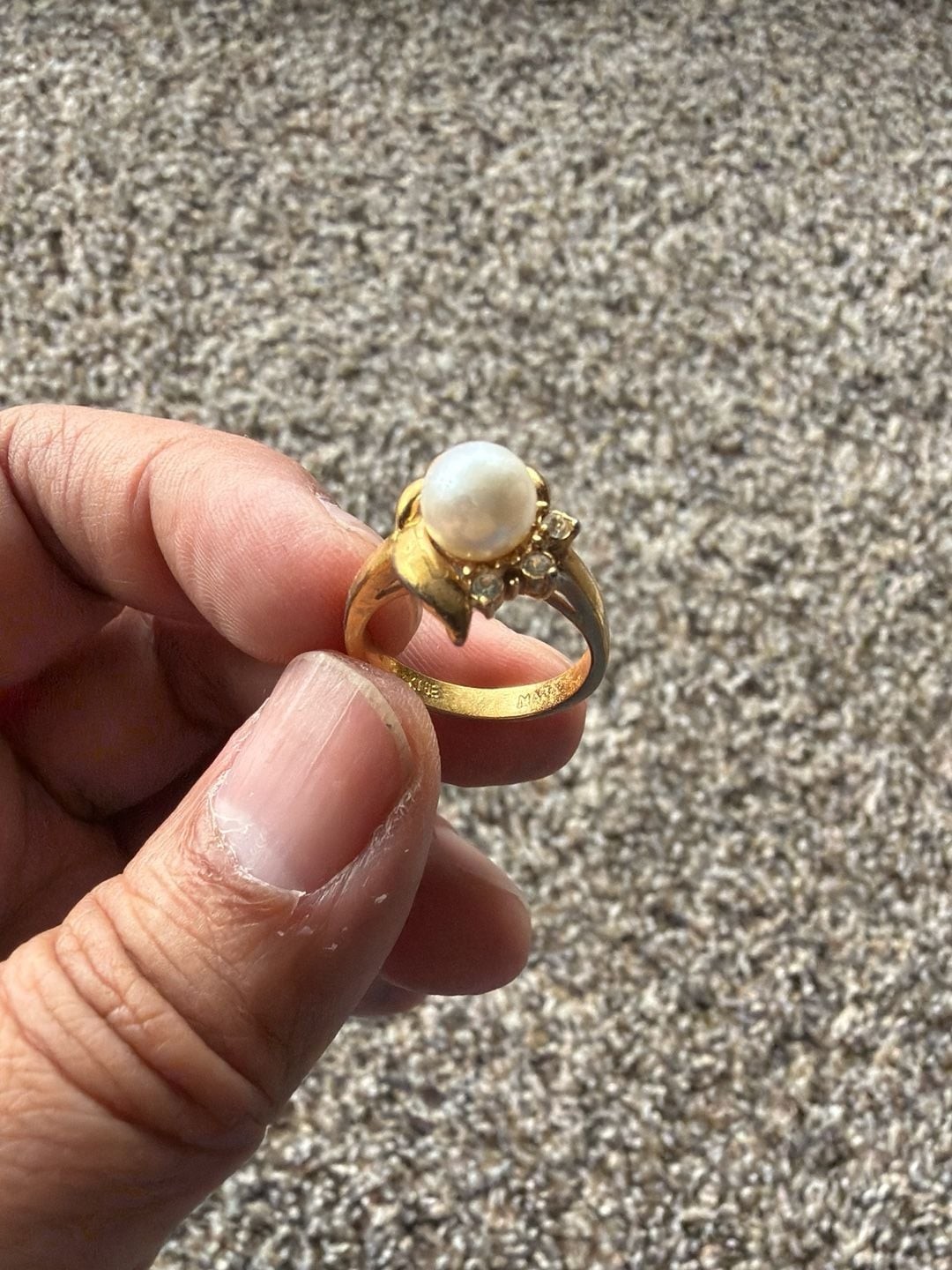 Vintage Gold Ring, 8K Gold, Cabochon – Israel sz 7.5