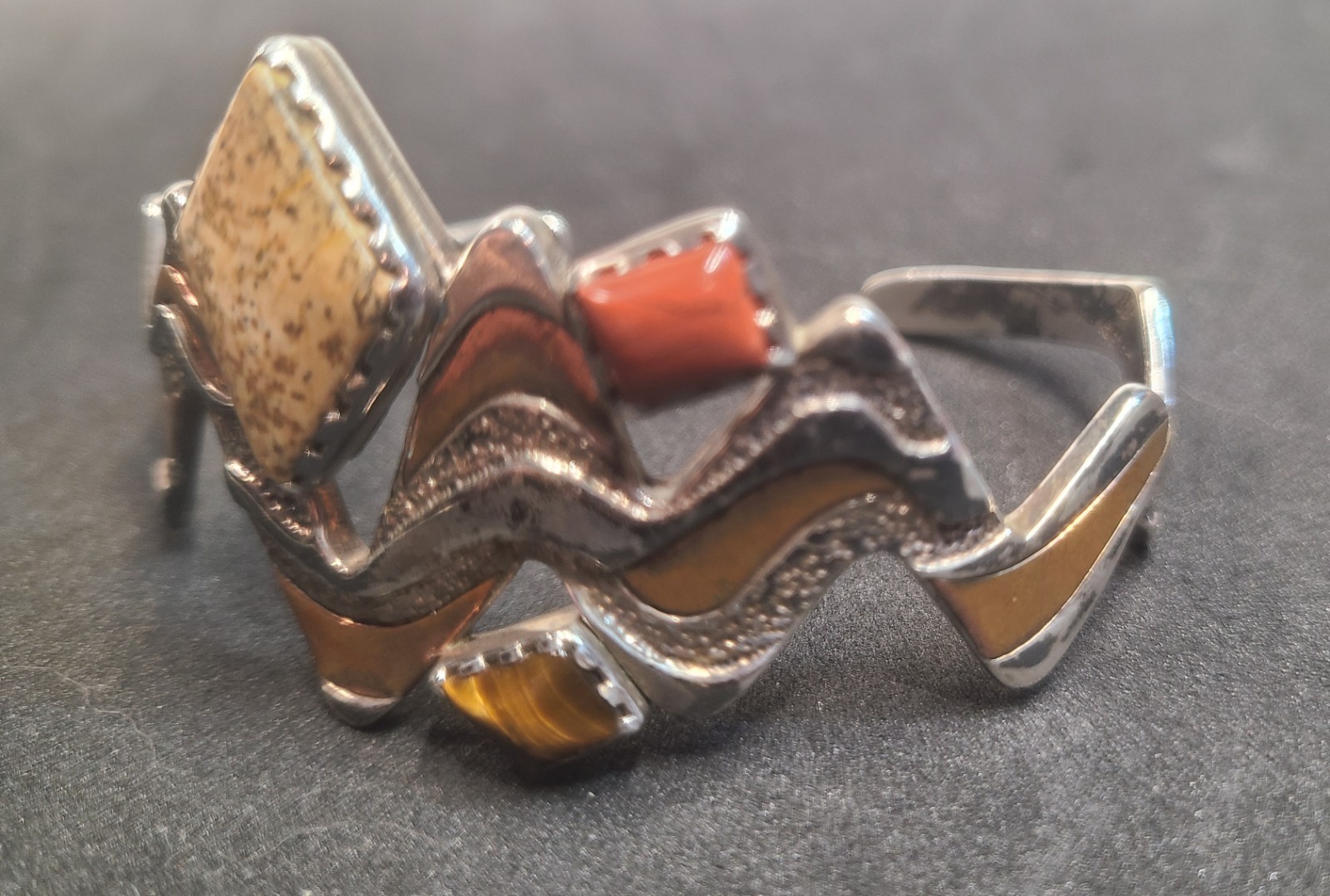 CAROLYN POLLACK RELIOS ‘FOUR CORNERS’ STERLING SILVER BRACELET COPPER