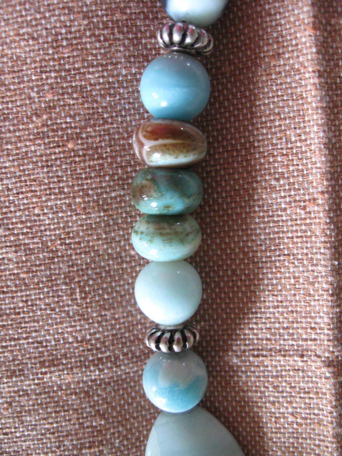 Vintage Colorado Springs Colo Lake George Amazonite/Silver Necklace Rare-Mineral