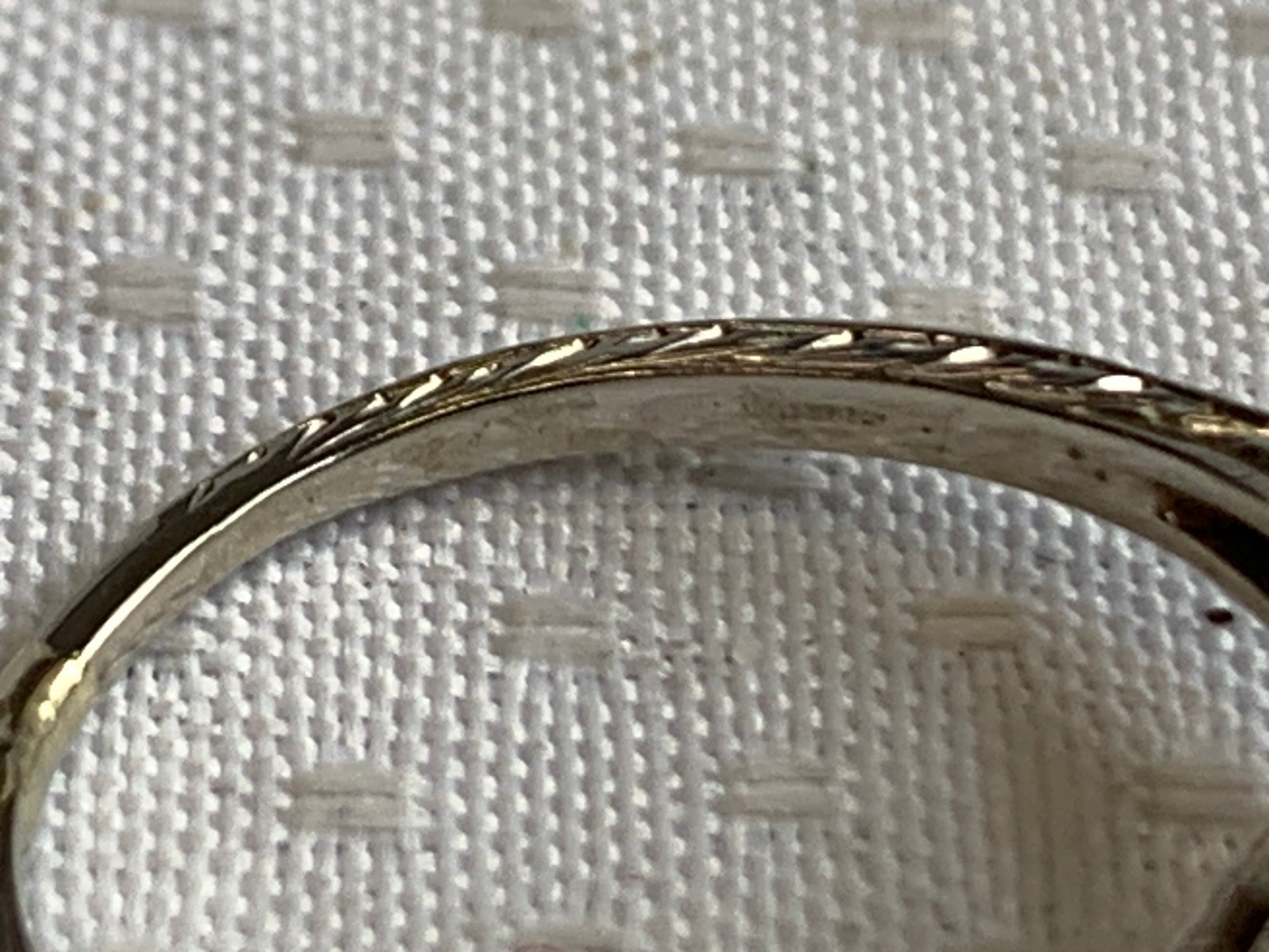 Vtg White Gold Diamond Ring 2.55g Fine Jewelry Size 5.25 Band Clear Stone *READ*
