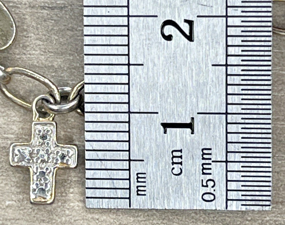 Sterling 925 Gold Wash Delicate Charm Bracelet Cross Heart Butterfly Ross Simons