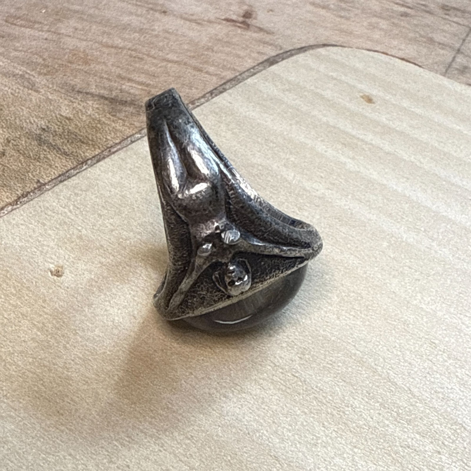 Brutalist Art Jewelry Ring | Figural Male & Female Forms | WLP Signed Studio Sil