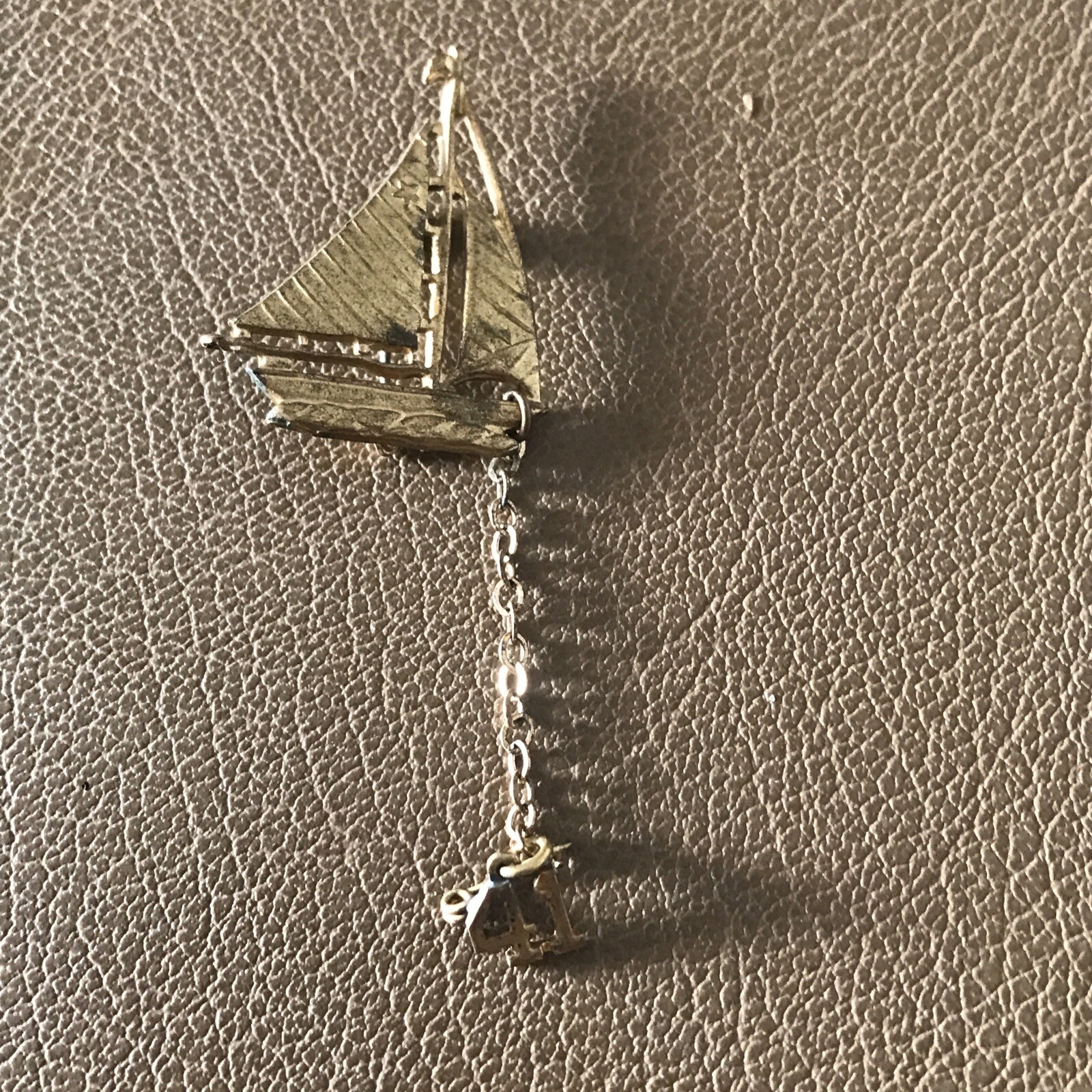 Antique 1941 Sailing Ship Pin Brooch Vintage Sailboat Navy