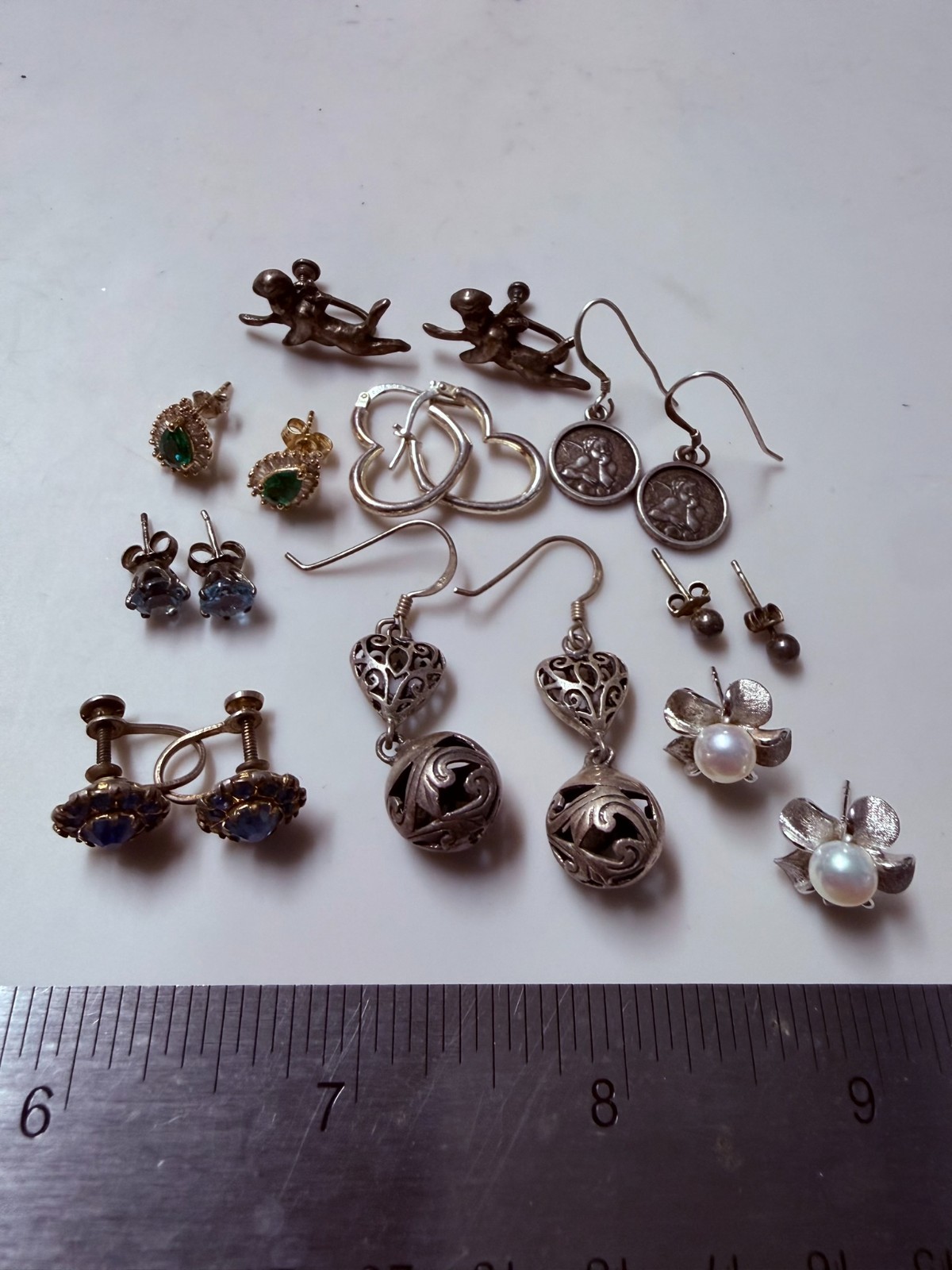 Collection Lot Amazing Vintage and Modern Sterling Silver Earrings #Decor – W3