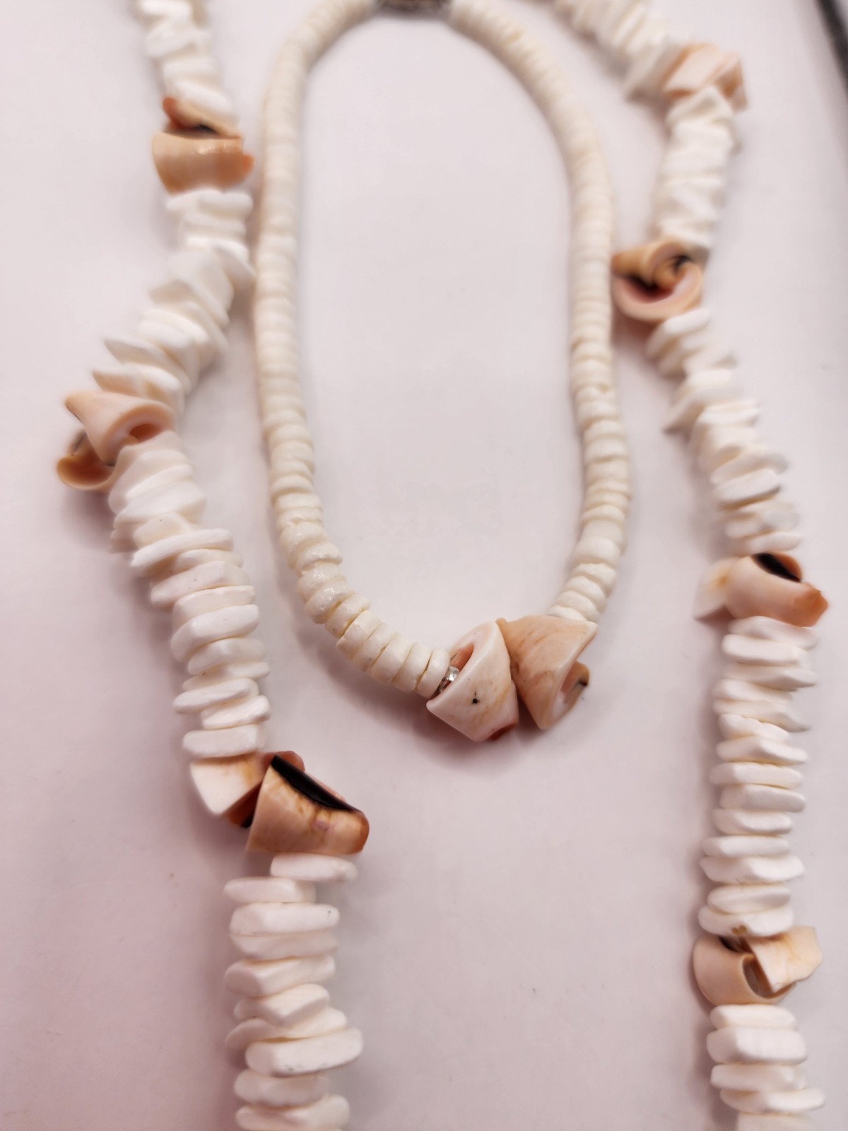 Vintage Hawaiian Puka Shell Necklace And Bracelet Lot