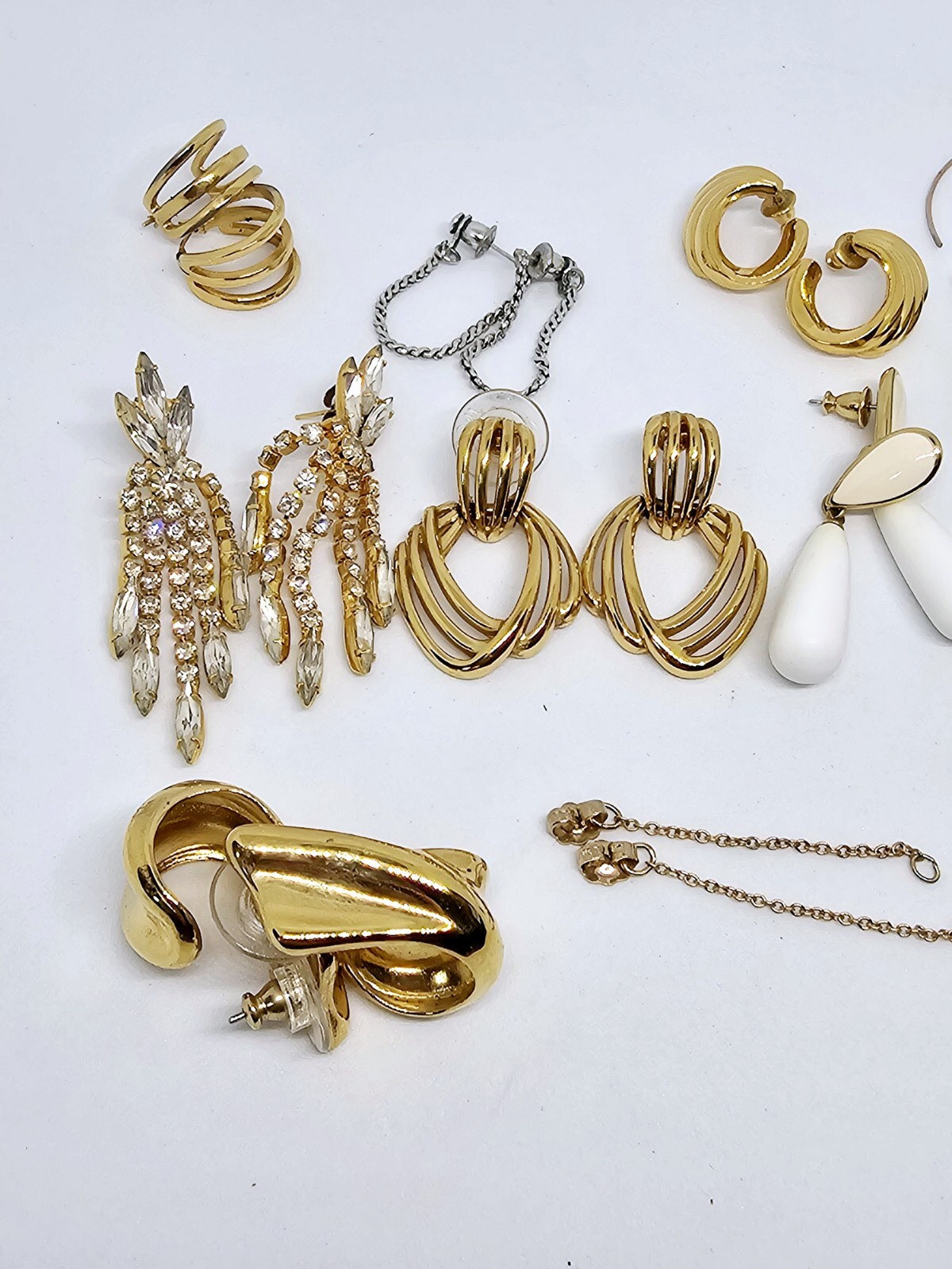 Vintage lot 8 pair Earrings 4 are Monet 1 Avon 3 unbranded All Wearable