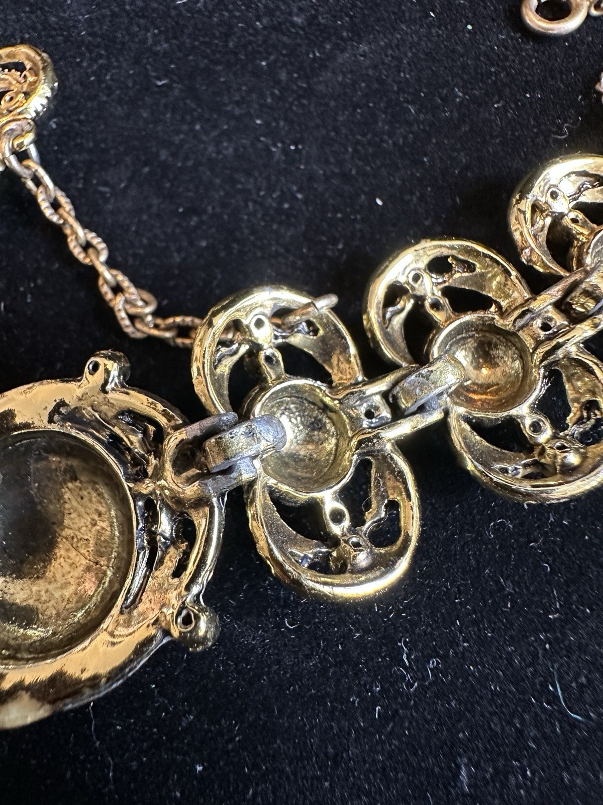 Vintage ethnic India Ring Bracelet combo appears to be heavy made gold plated