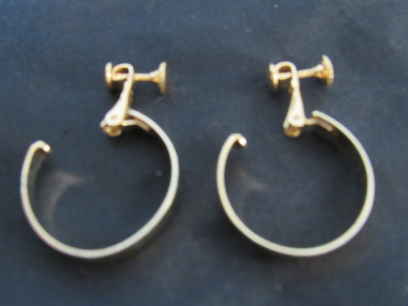 Vintage Danecraft Sterling Gold Plated Adjustable Clip on Earrings / Patent Date