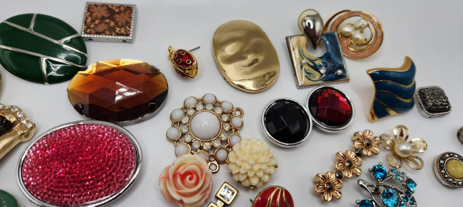 Craft Jewelry Pieces Junk Drawer Lot 50 Different Pieces