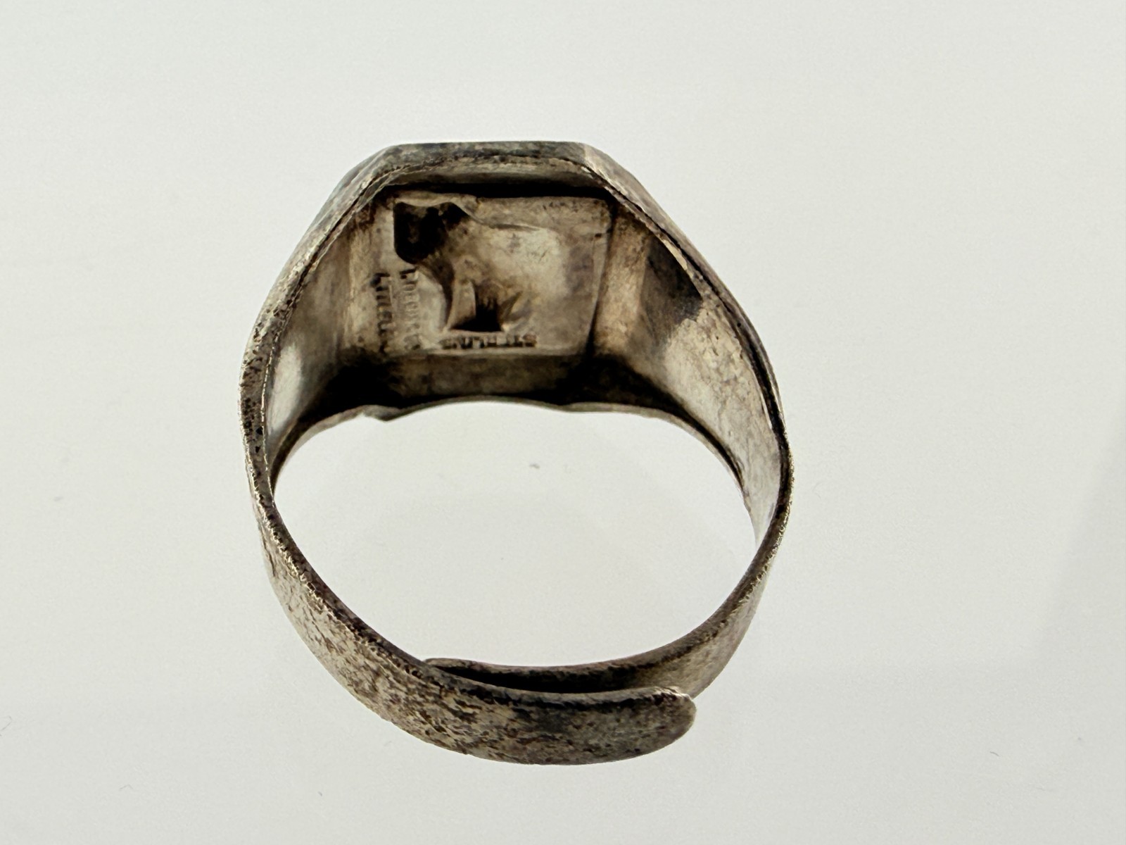 Vintage Robbins Co Attleboro Sterling Silver Lost River Souvenir Adjustable Ring