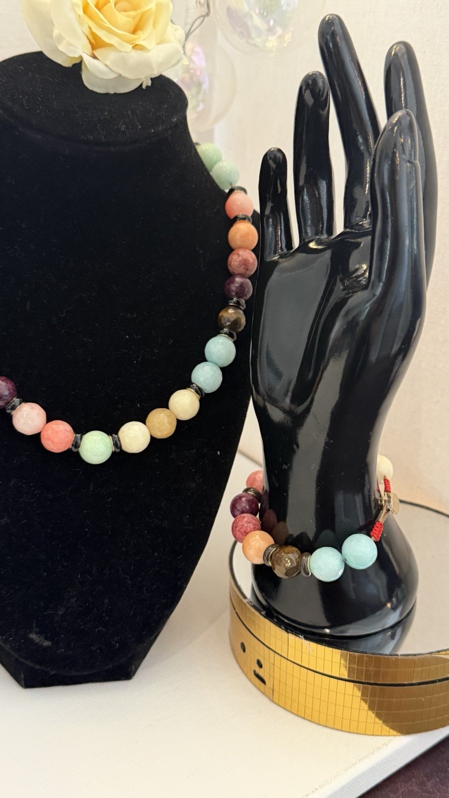 Roxanne Assoulin New Rare Down To Earth Semi Precious Stone SET Of TWO NEW
