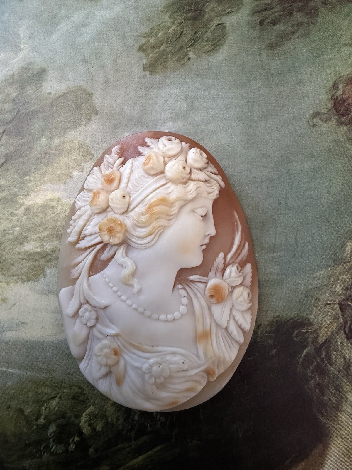 LARGE Victorian Loose Italian Carved Shell Cameo 52x39mm.