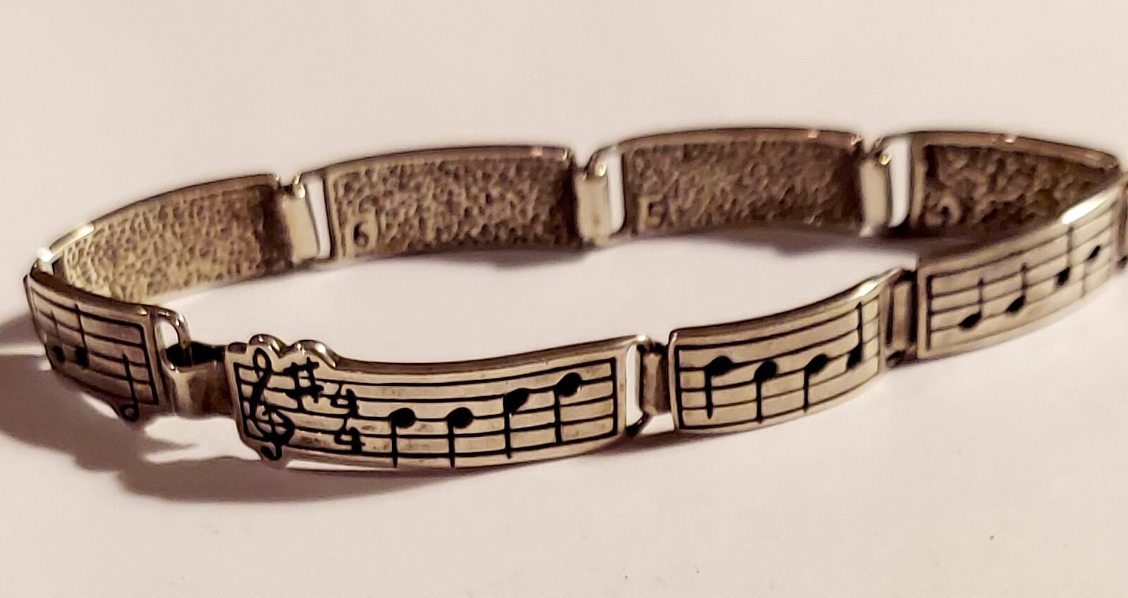 Sterling Silver Shube Dakota West Ode to Joy Beethoven Music Notes Bracelet 7″