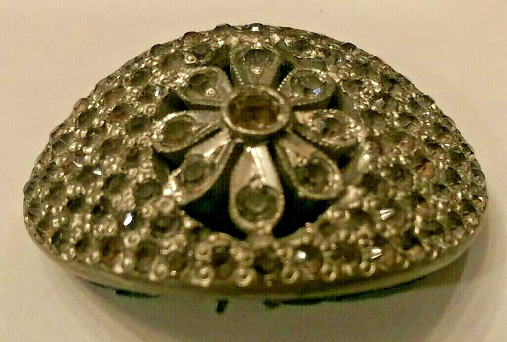 Antique 1910s Rhinestone Fishson Silverite Buckle Henry Fishel & Son Jeweler NYC