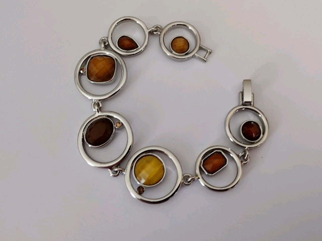 Vintage Lot of 6 Bracelets Dangling Beads Gold Tone 1 Signed Lia Sophia Wearable