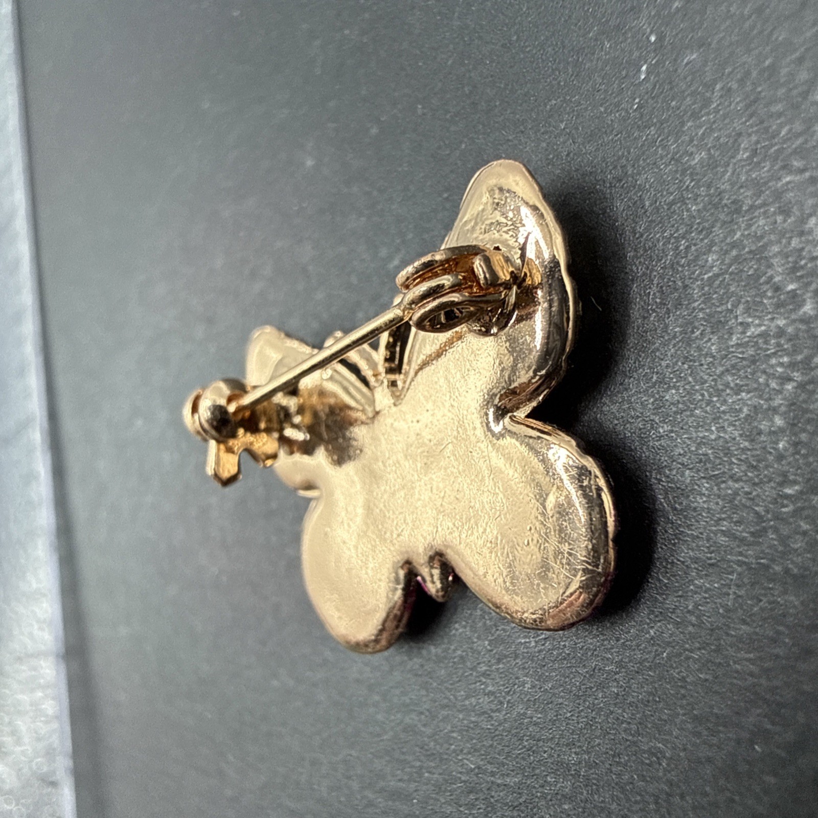 Colorful Rhinestone Butterfly Brooch Pin J37b