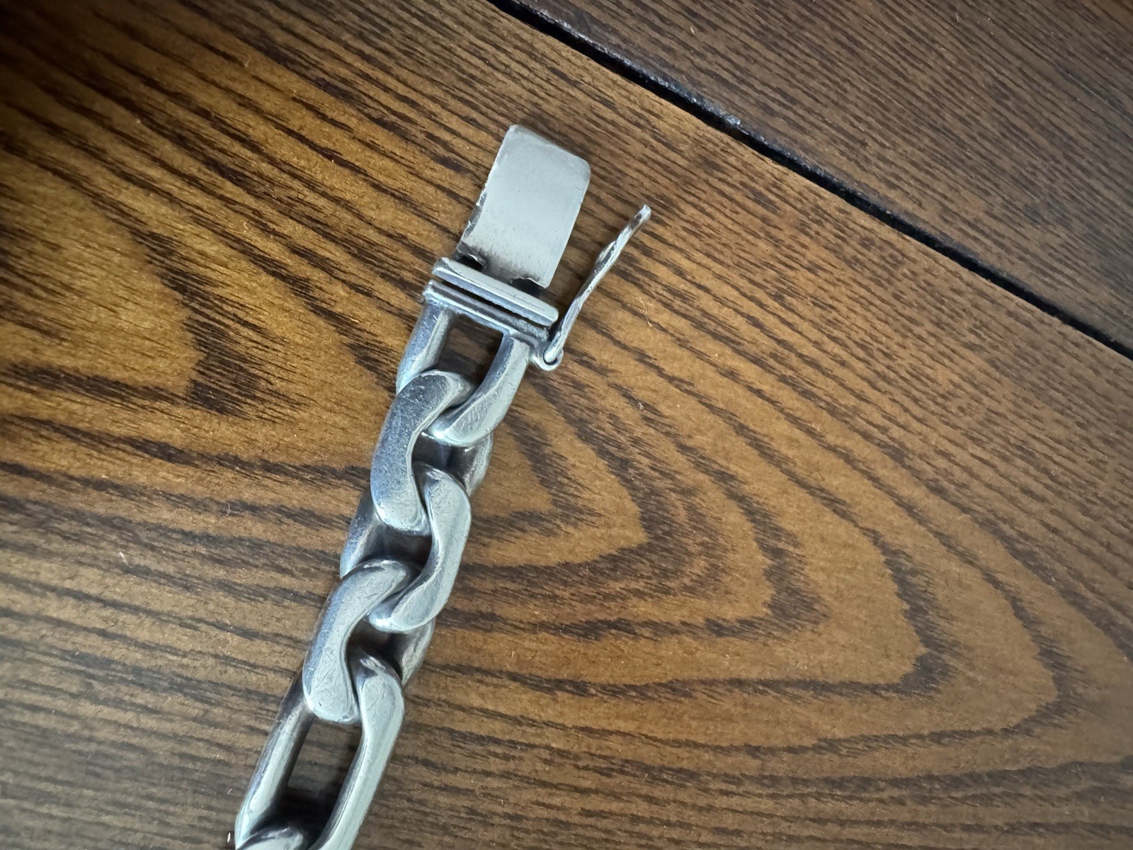 VTG Taxco Mexico Sterling Silver Bracelet Heavy Chunky Link MEX 925 79.5g