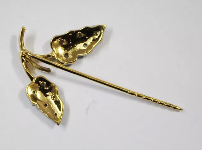 0.76ct Rose Cut Diamond 925 Sterling Silver Wedding Anniversary Stick Pin