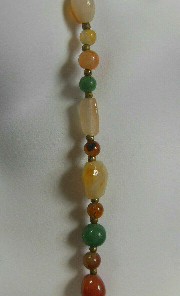 Vintage Multi-color Different Shapes Stone Necklace