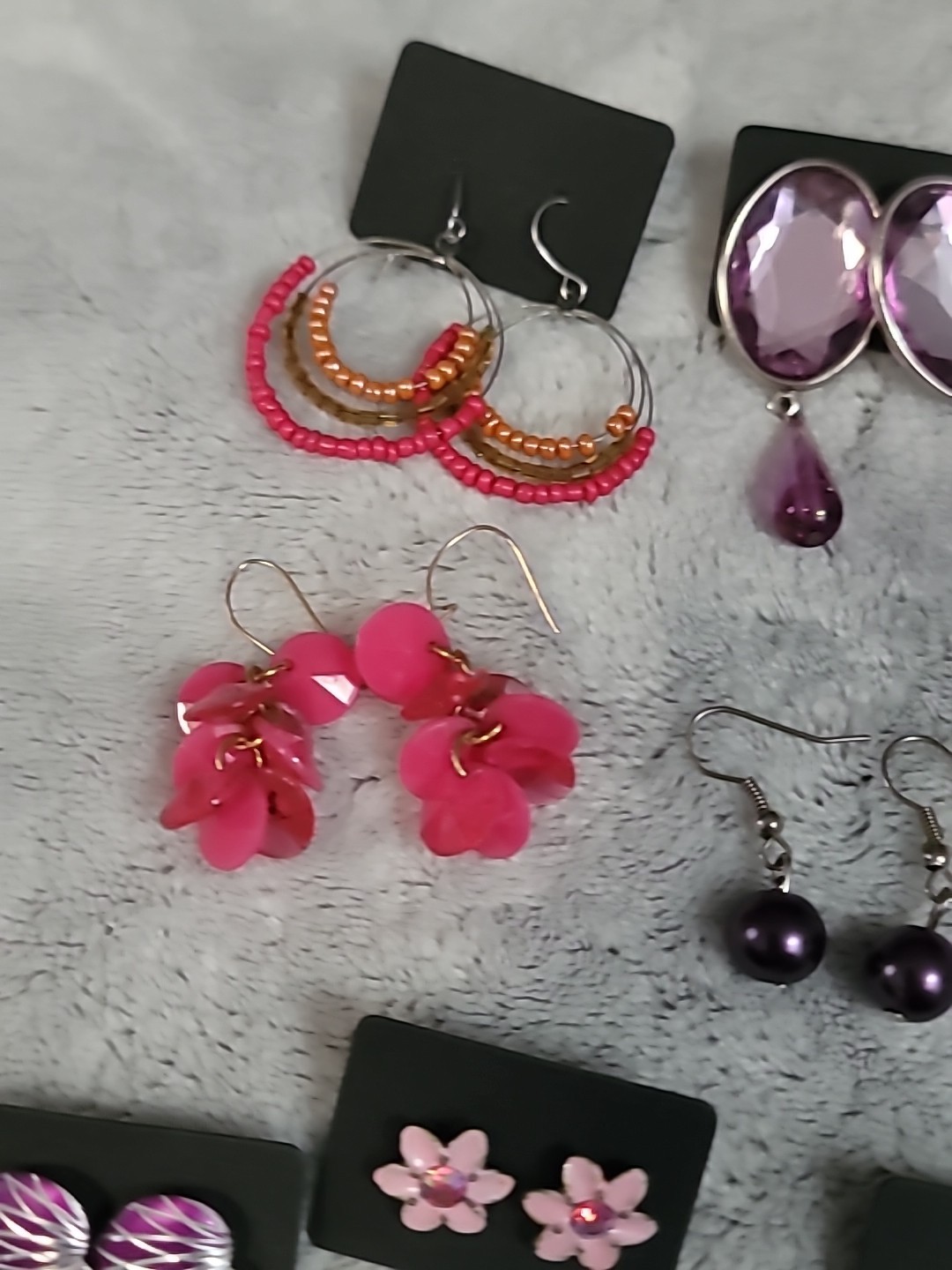 Lot of 19 Vintage Style Earrings for Pierced Ears Multicolor