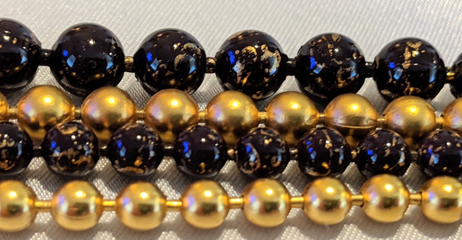 Vintage GEORGIOU Layered Beaded 4-Strand Necklace 27″ Purple/Brown w/ Gold Heavy