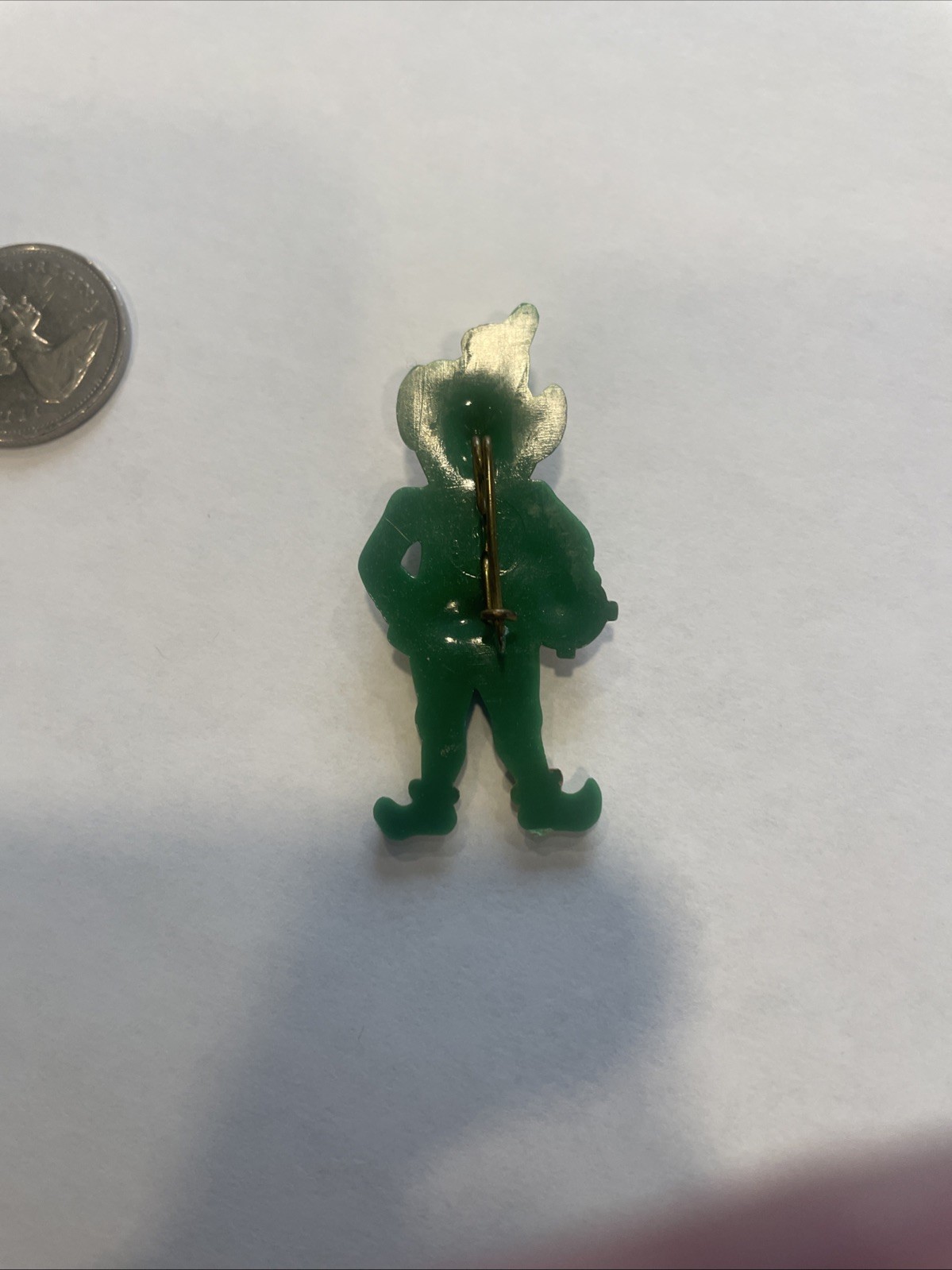 VINTAGE LEPRECHAUN Pixie ST. PADDY’S DAY Plastic Pin