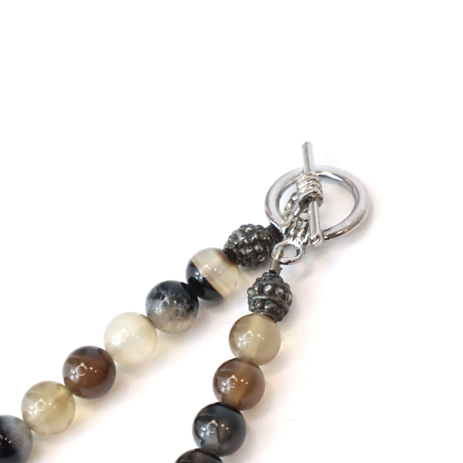 Vintage Chinese Export Hardstone Jade Carved Jade Tigers Eye Jasper Necklace