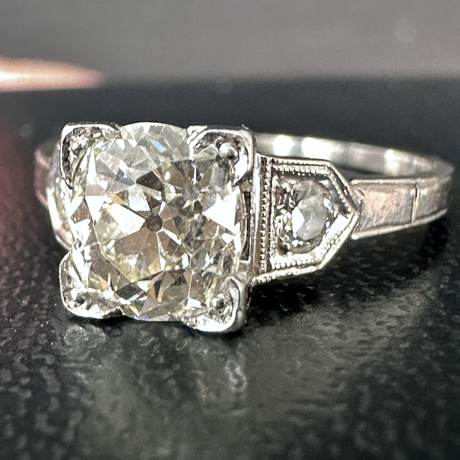 Edwardian Old European Cut Diamond Ring 1.26 Cttw