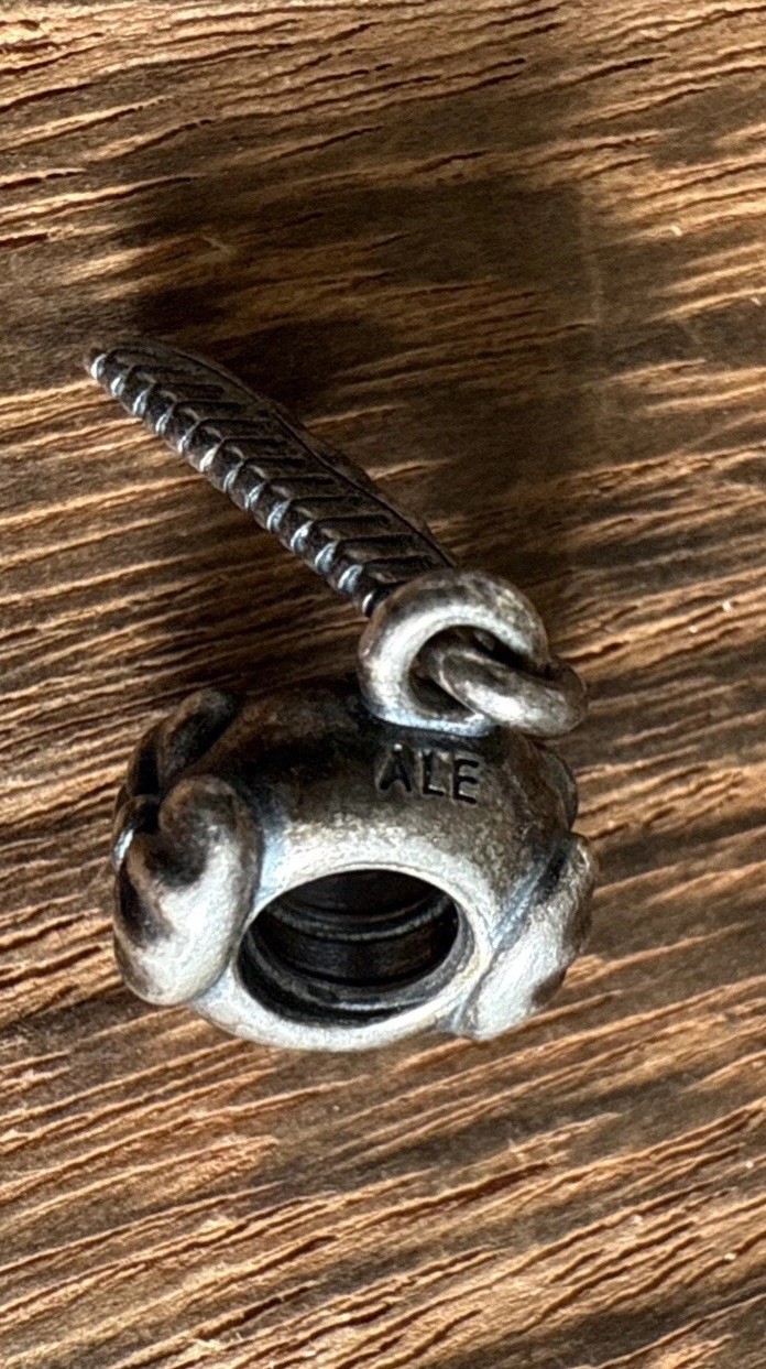 RETIRED Pandora Comb Charm Sterling Silver 925 ALE Lovely Dangle Drop 22mmL