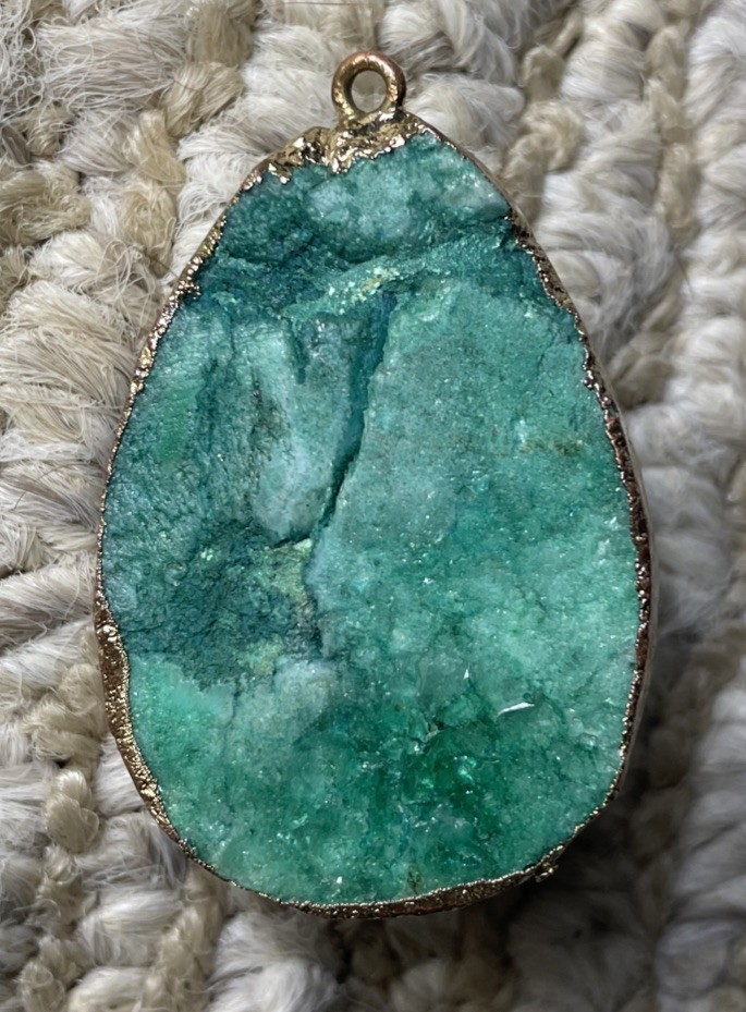 Geode Pendant – Green – Great Piece
