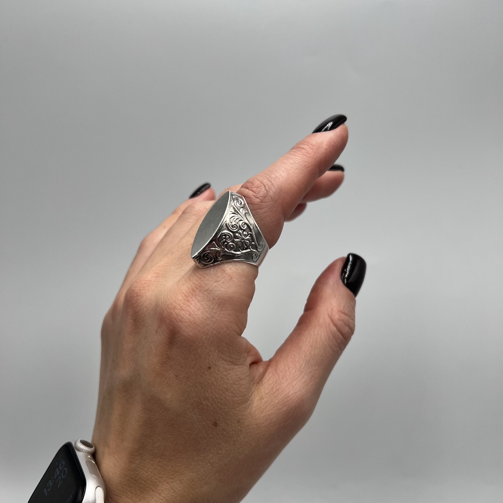 Vintage USSR Sterling Silver 875 Ring Soviet Jewelry Men’s Stamp Size 6.5 US
