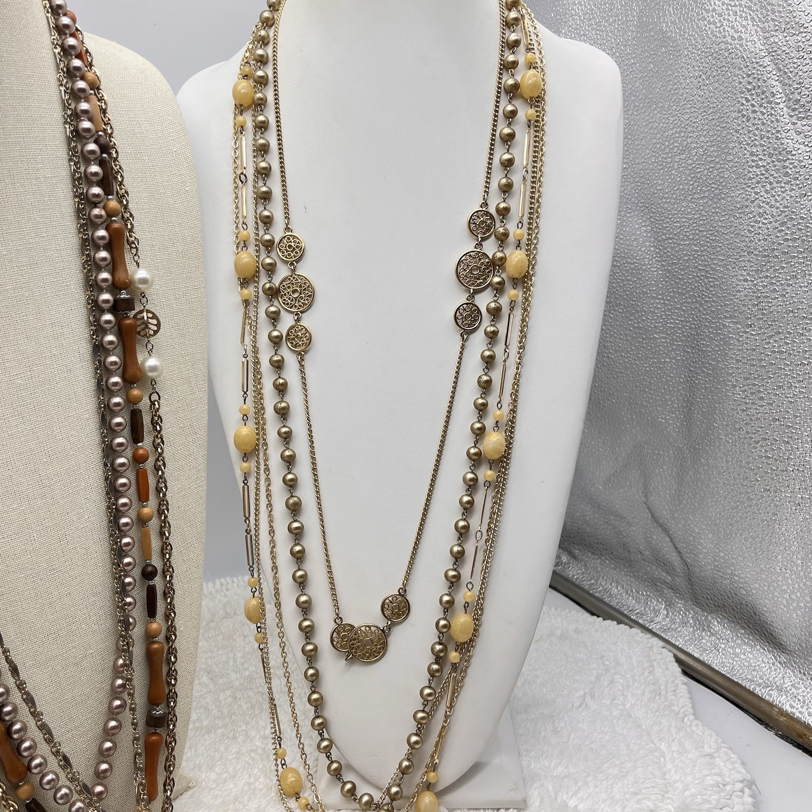 Vintage Necklace Jewelry Lot 8 Pieces Opera Flapper Long Length