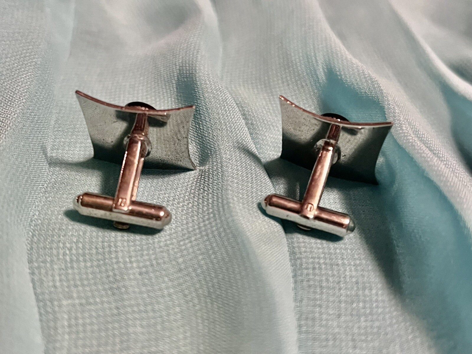 Vintage Sterling Silver Hadley Onyx Cufflinks