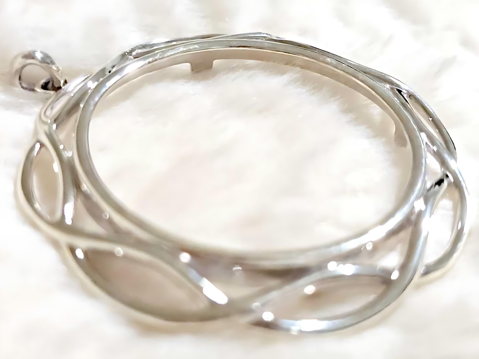 925 Sterling Silver Prong Back Braided Edge Bezel for 39mm Coins Mexican Cien