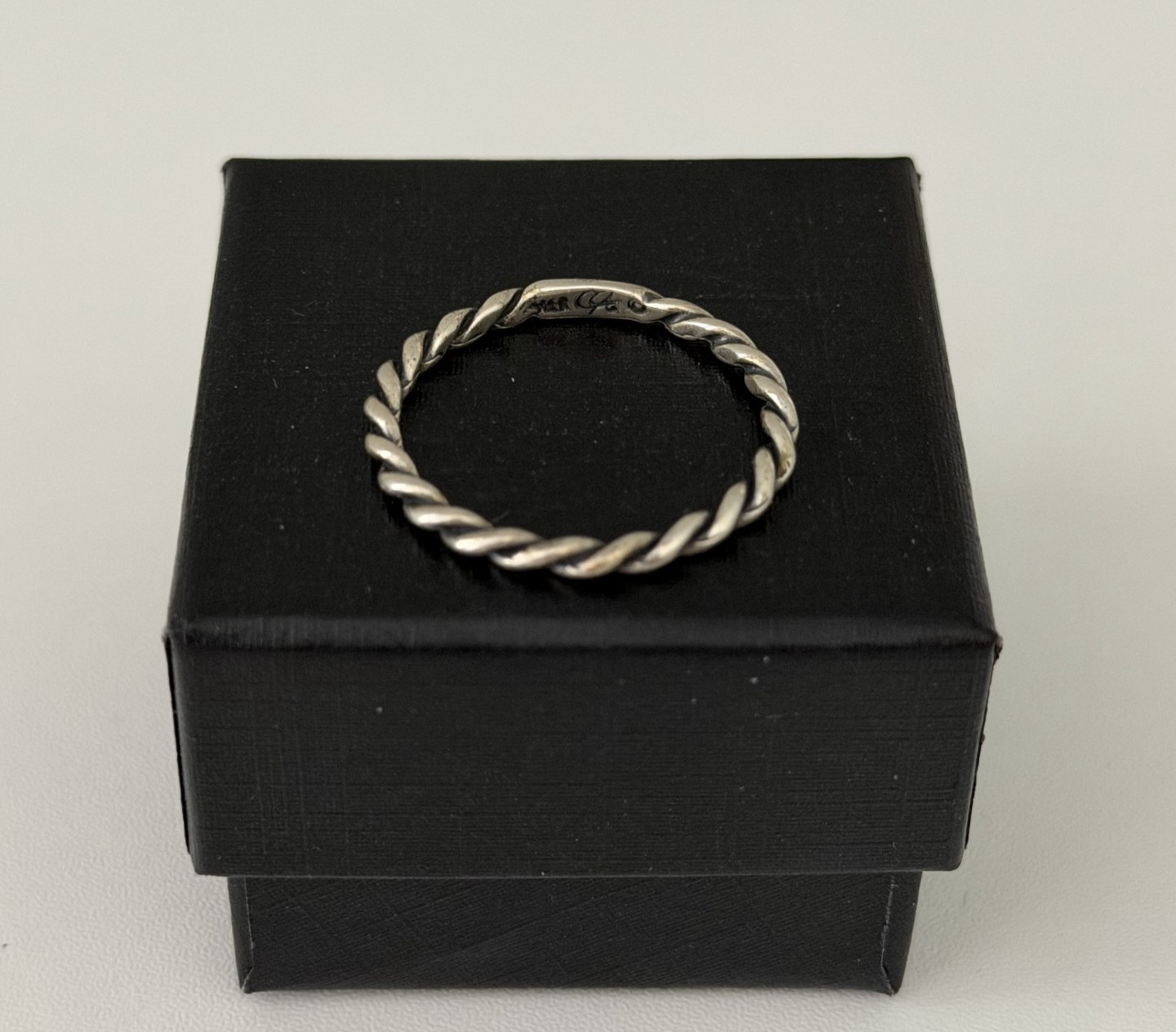 Vintage Carolyn Pollack Relios 925 Sterling Silver Twisted Band Stack Ring Sz 10