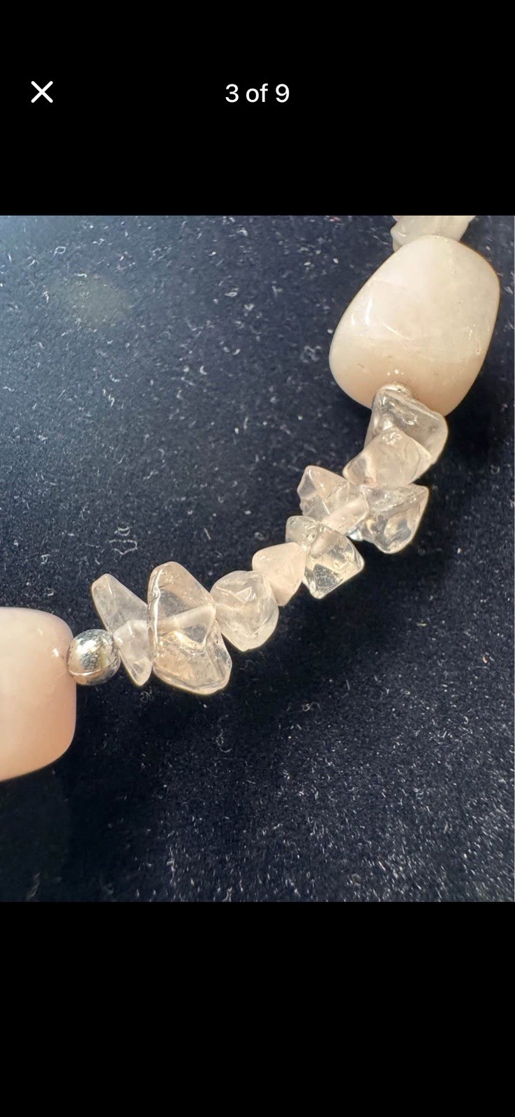 Stunning rose quartz necklace