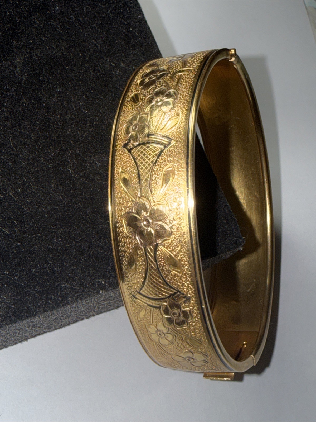 Bracelet Gold Filled 100 Year Old 6.5” 15mm Wide Antique Unmarked