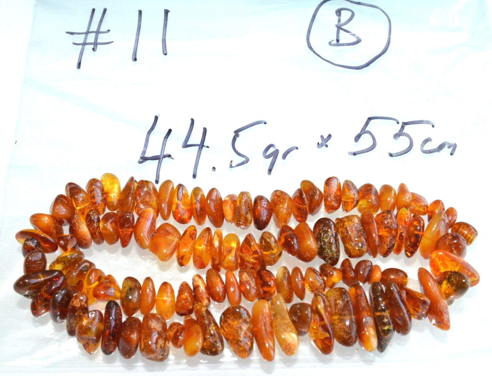 ✅55cm = 45gr RUSSIAN SOVIET BALTIC AMBER BEAD NECKLACE 琥珀 BRACELET STONE PENDANT