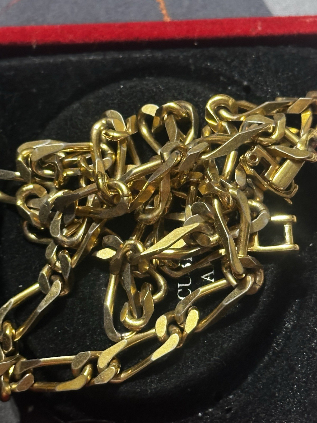 Vintage 1970s Signed Monet Gold-Tone Figaro Chain Necklace 19.5”